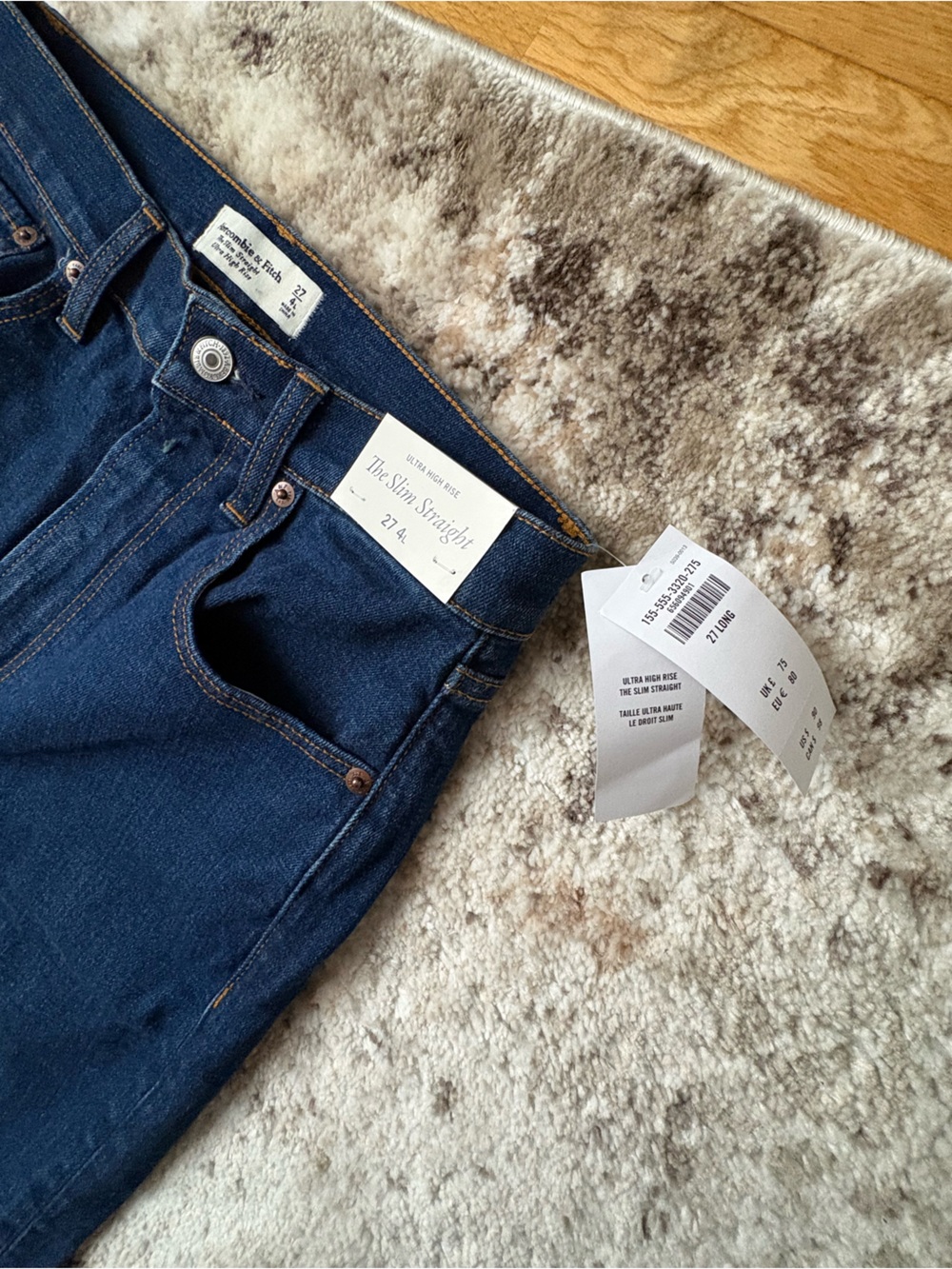 Abercrombie & Fitch Skinny Jeans in Dark Blue Denim